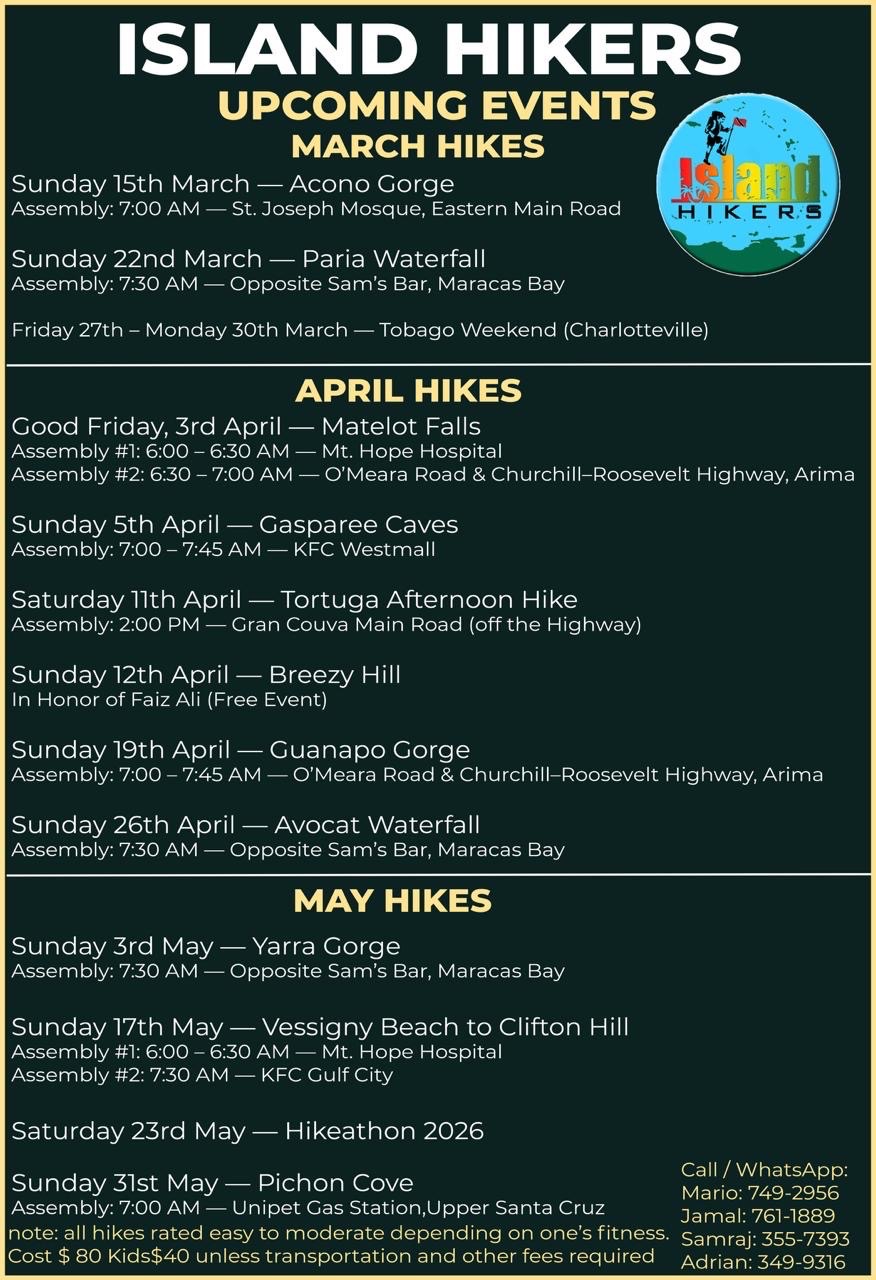 Gasparee Caves and Monos Island Tour flyer for Easter Sunday 5 April 2026